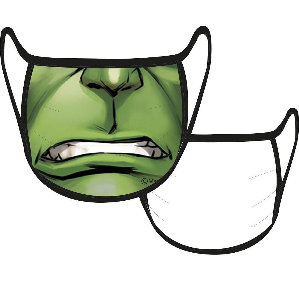Máscara Tripla Camada Tecido Personalizada Geek Infantil Hulk: Marvel Comics Reutilizável Prime Oficial Disney