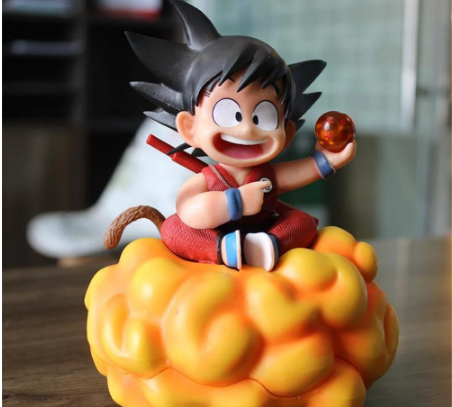 Mini Estátua Colecionável Son Goku na Nuvem Esfera do Dragão: Dragon Ball