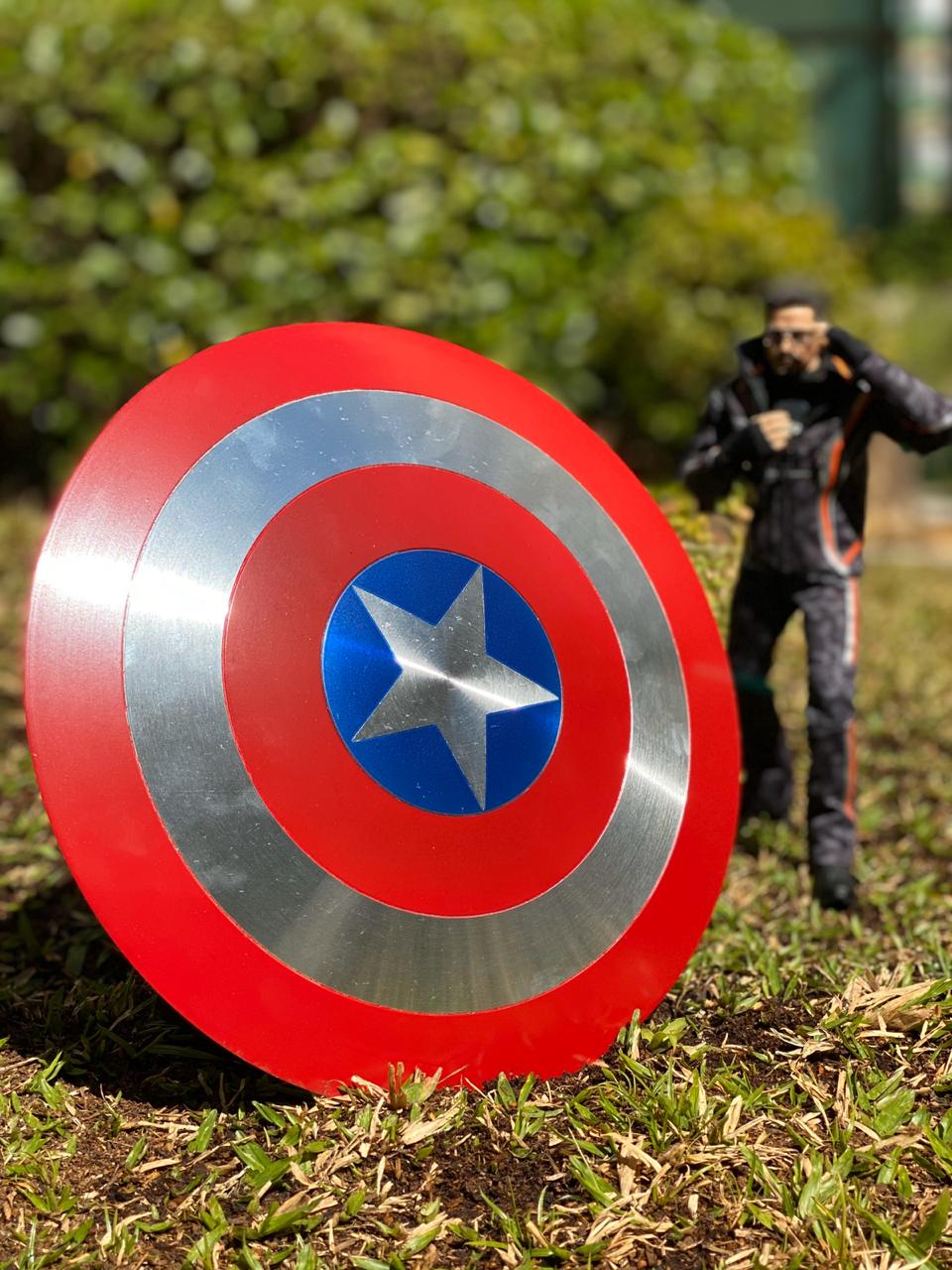 Réplica Em Metal Escudo Capitão América: Marvel ( 30cm )