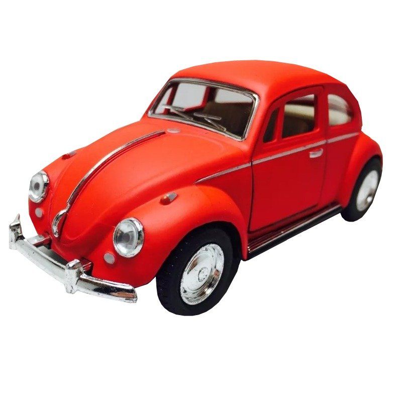 Miniatura Carro de Fricção: Fusca (Vermelho Fosco) - Kinsmart