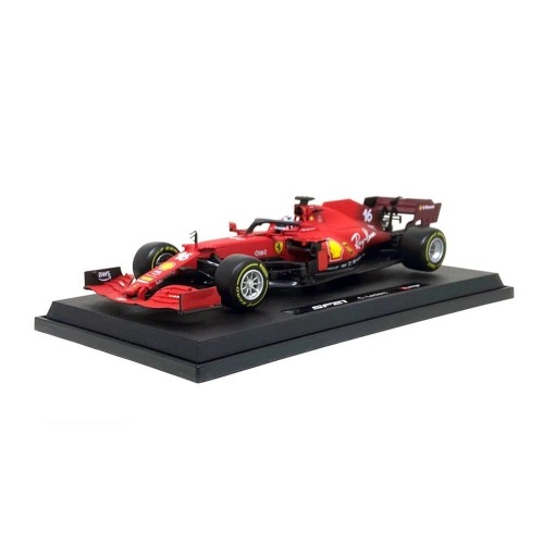 Miniatura Colecionável Carro Charles Leclerc 16 Ferrari Racing F1 SF21 2021 Fórmula 1 1/43 Diecast - Bburago