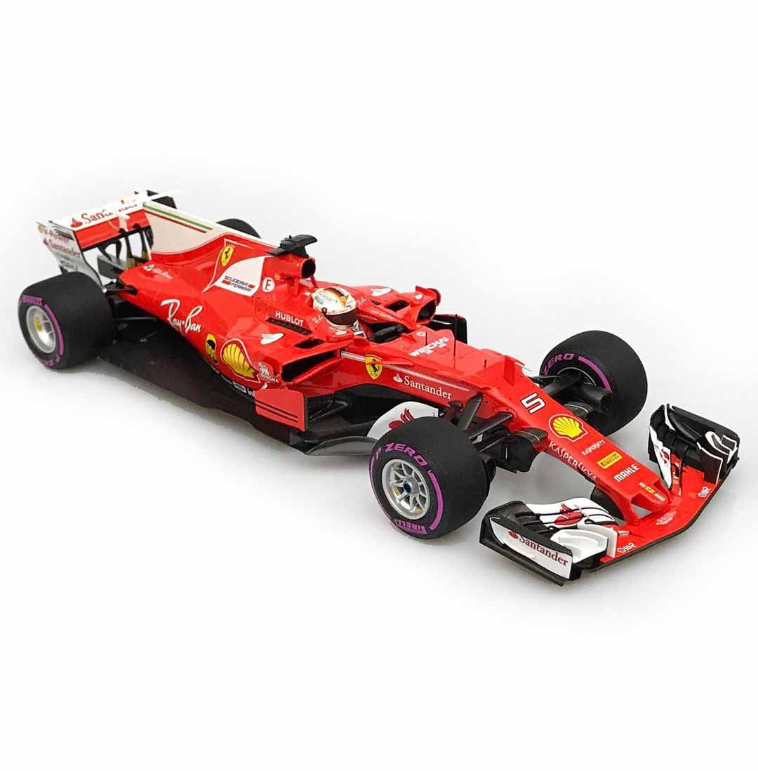Miniatura Ferrari Racing SF70H 2017 Número 5: Sebastian Vettel Fórmula 1 (1/43) - Bburago - MKP