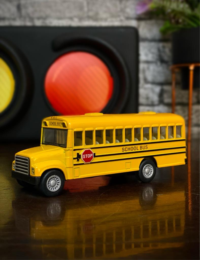 Miniatura Ônibus Escolar Amarelo - Die Cast: School Bus