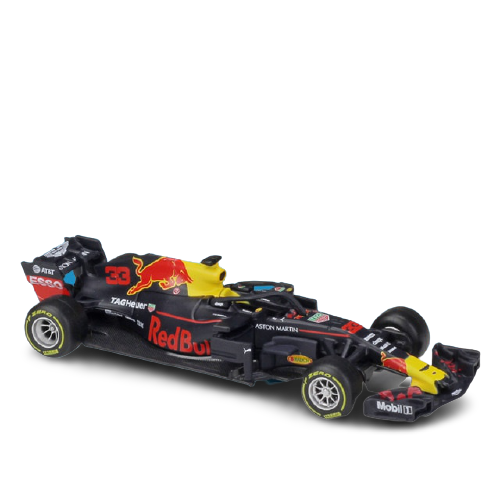 Miniatura Colecionável Carro Max Verstappen Aston Martin Red Bull Racing F1 Tag Heuer RB14 2018 Fórmula 1 1/43 Diecast Bburago - MKP