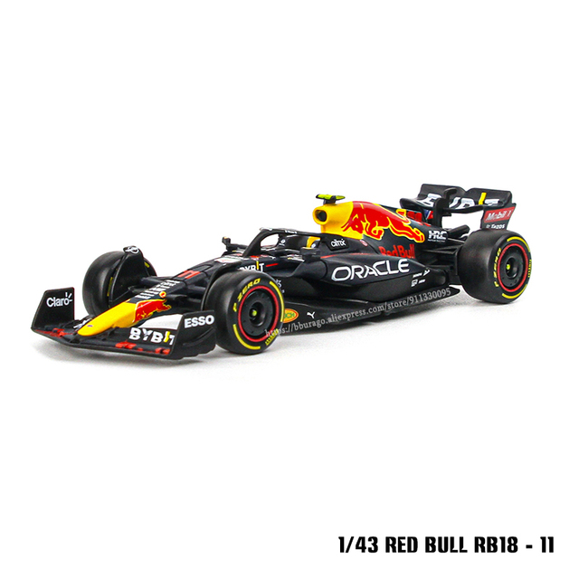 Miniatura Red Bull Racing Tag Heuer RB18 Numero 11: Checo Pérez Fórmula 1 (1/43) - Bburago - MKP