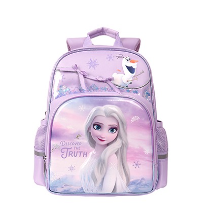 Mochila Escolar Infantil Elsa e Olaf: Frozen - Lilás - Disney - MKP