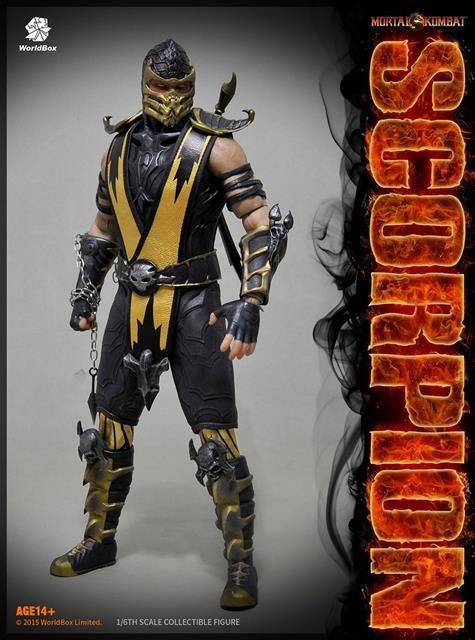 Boneco Scorpion: Mortal Kombat Escala 1/6 - WorldBox (Apenas Venda Online)