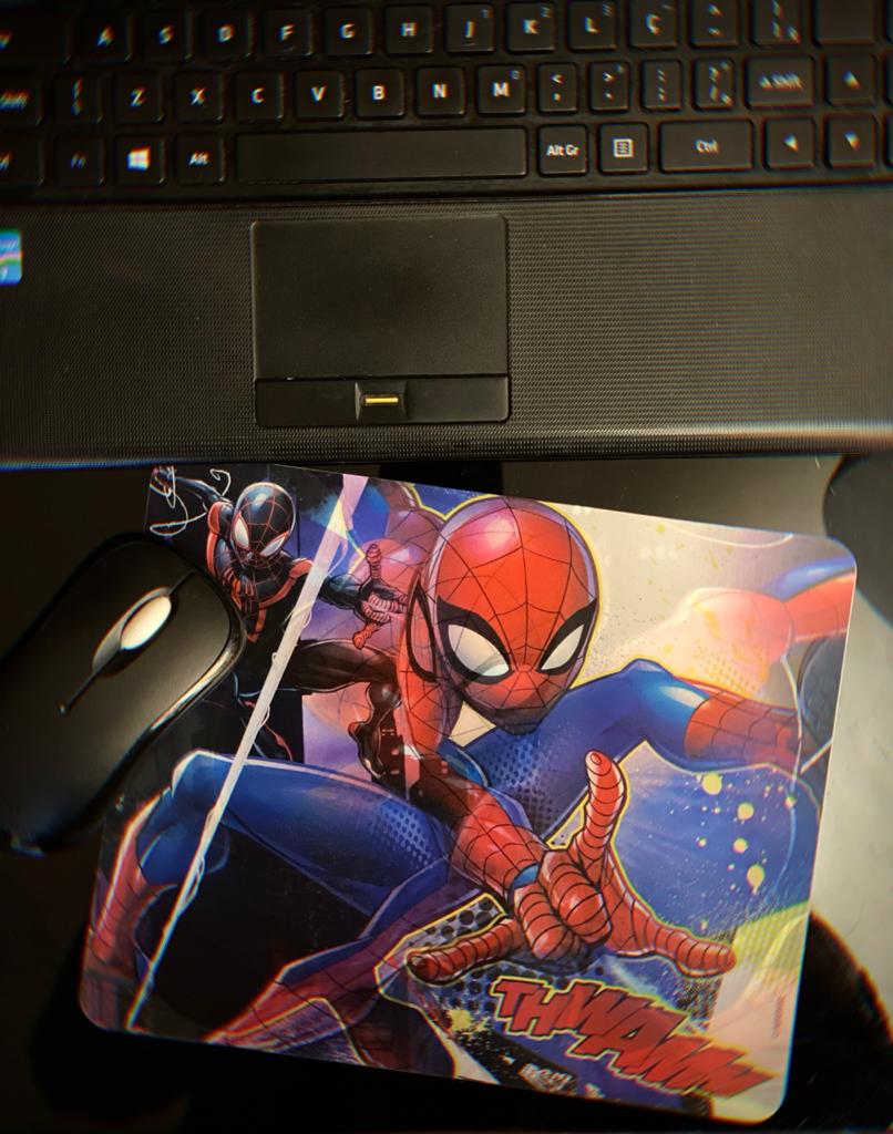 Mousepad 3D Homen Aranha Spider-Man Peter Parker e Miles Morales