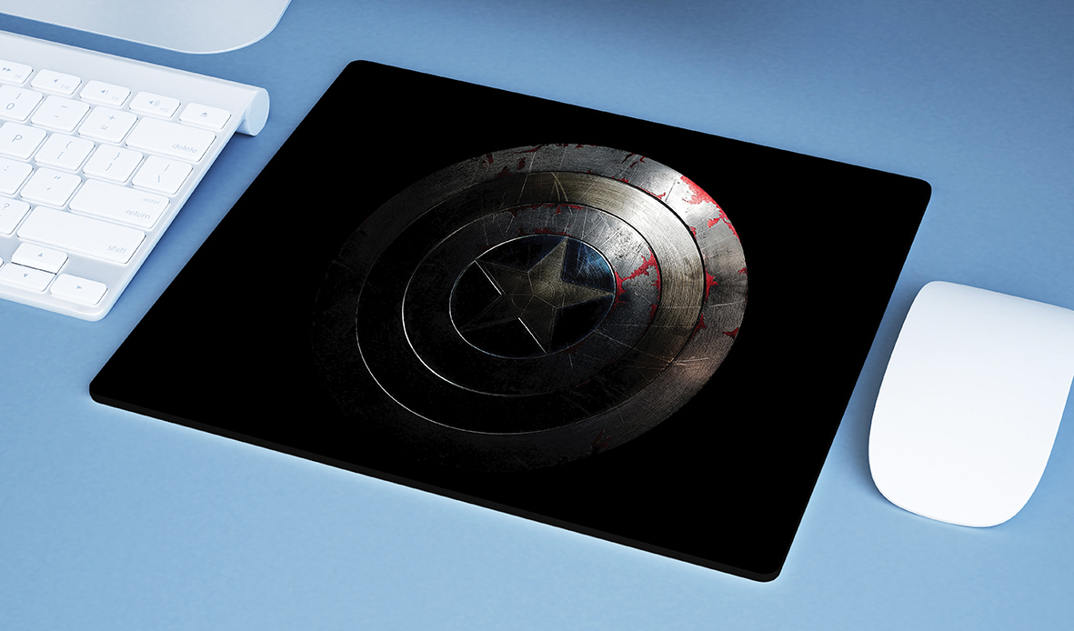 Mousepad Captain America Shield Capitão América Escudo Marvel - EV