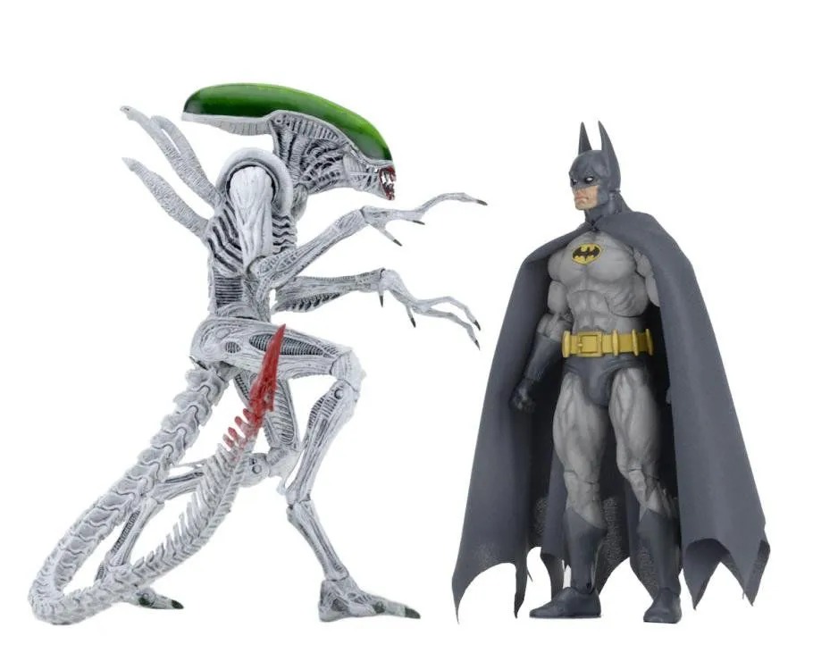 Action Figure Batman Vs Alien Xenomorfo: Pack 2 New York ComicCon 2019 Neca - MKP