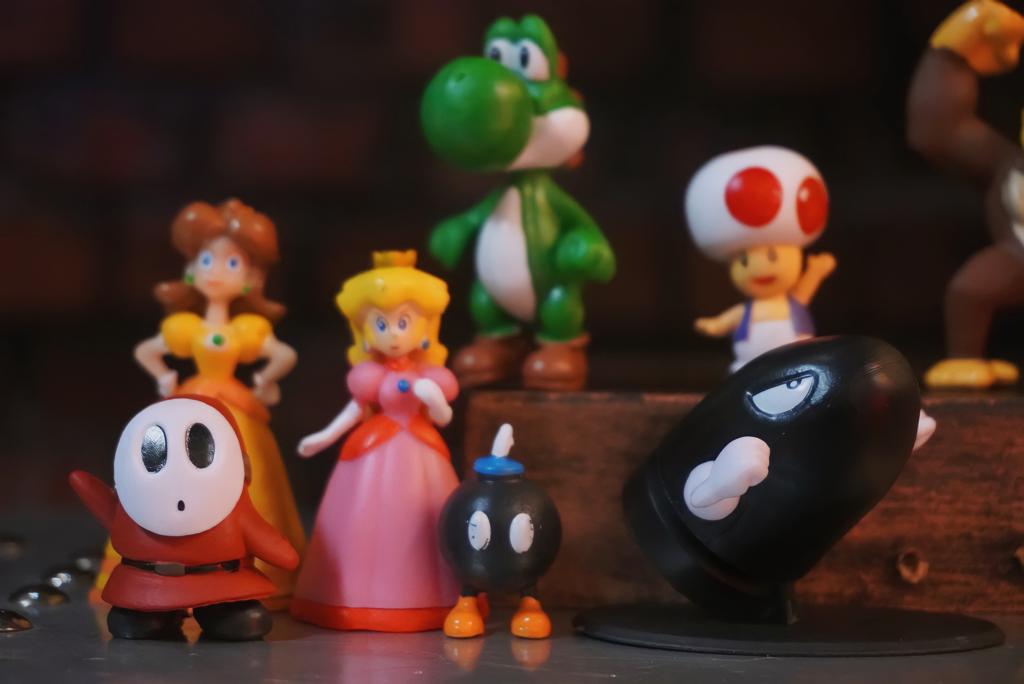 Pack com 18 Mini Estátuas Super Mario World Special Collection