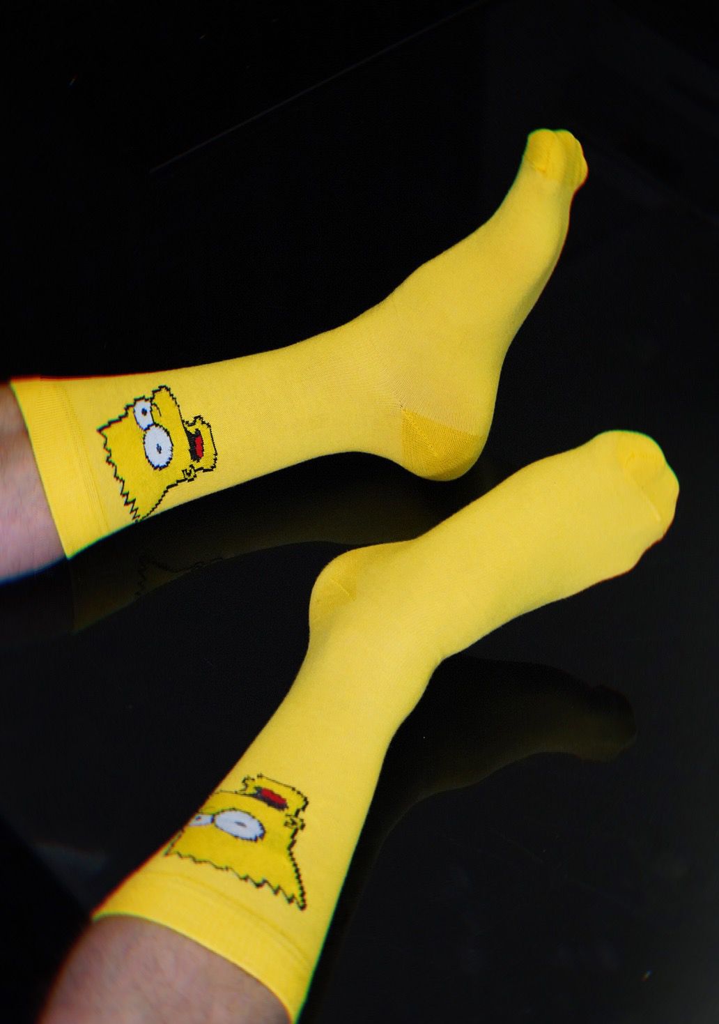 Par de Meias Geek Bart Simpson: Simpsons Amarelo Tamanho Único