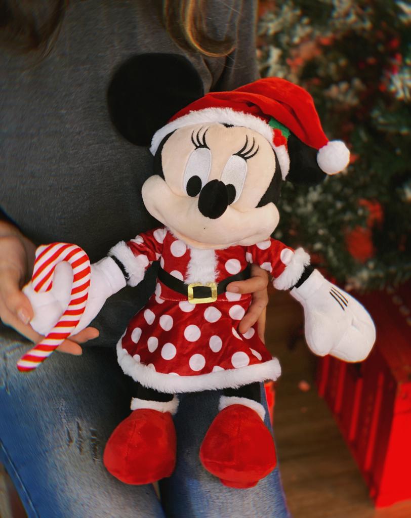 Pelúcia Minnie Noel com Candy Cane Natal Christmas : Mickey e Minnie Mouse - Disney