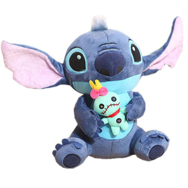 Pelúcia Stitch Com Boneca de Pano Xepa: Lilo e Stitch - Disney (25cm) - MKP