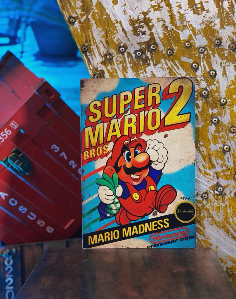 Placa Decorativa  Mario Madness: Super Mario Bros. 2 Entertainment Systems - Nintendo