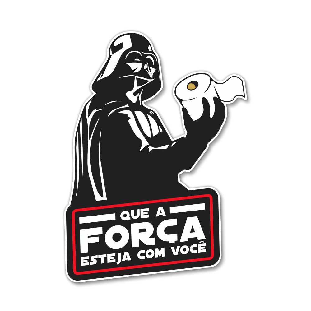 Placa Decorativa Darth Vader "Que a Força esteja com você" - Star Wars