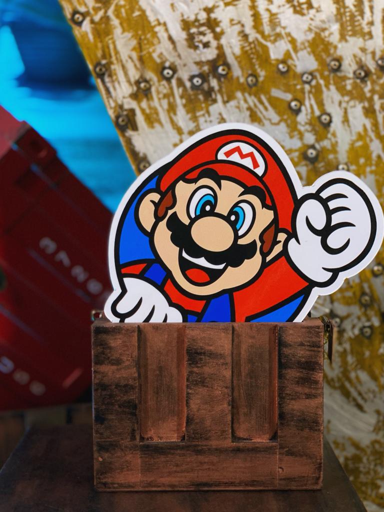 Placa Decorativa Redonda Super Mario Bros.: Entertainment System - Nintendo