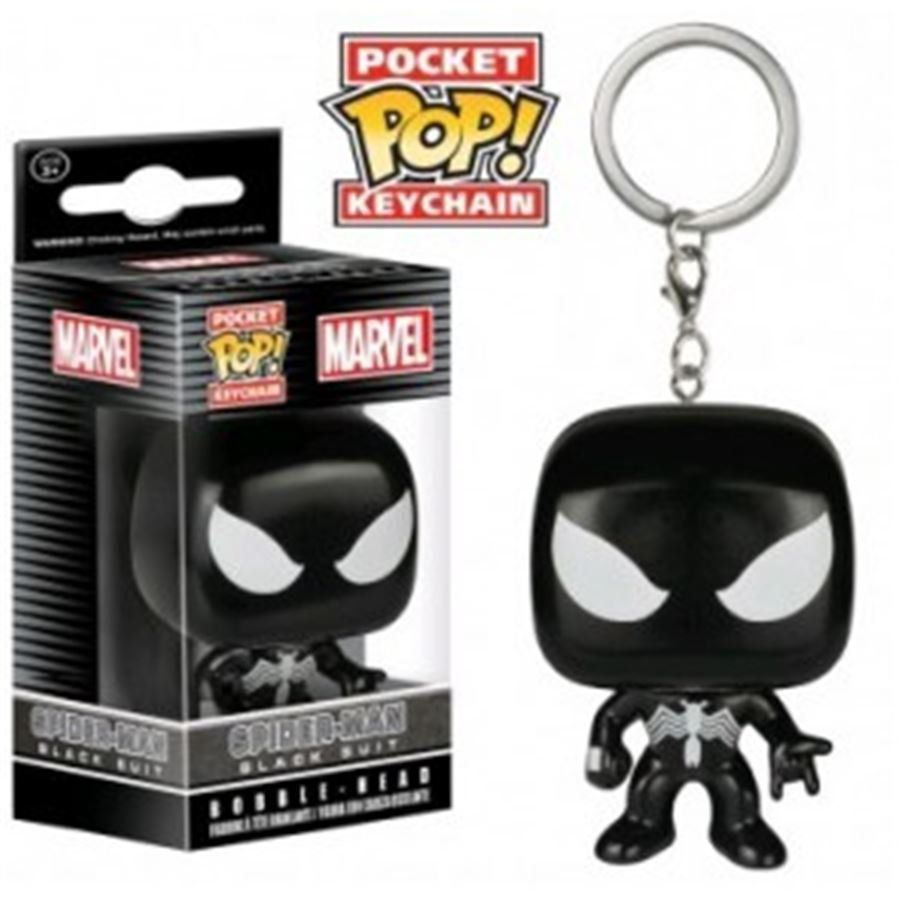 Funko Pocket Pop! Keychains Spider-Man Black Exclusivo - Funko