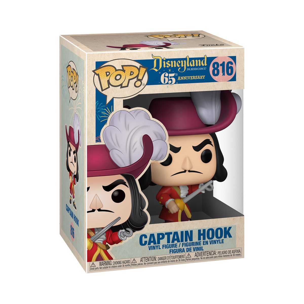 Pop! Captain Hook (Capitão Gancho): Aniversário de 65 anos da Disneylândia #816 - Funko