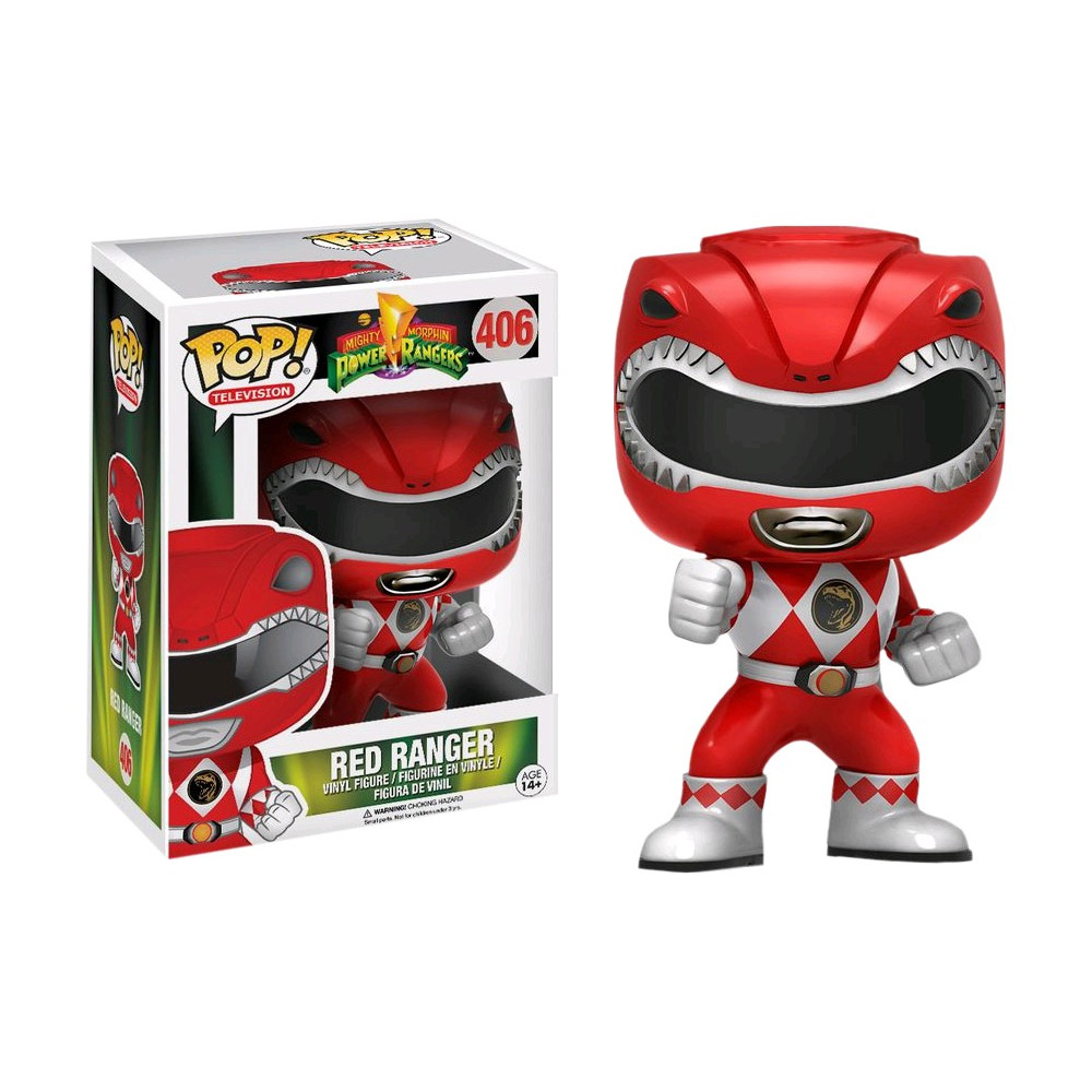 Funko Red Ranger (Ranger Vermelho): Power Rangers #406 - Pop Funko