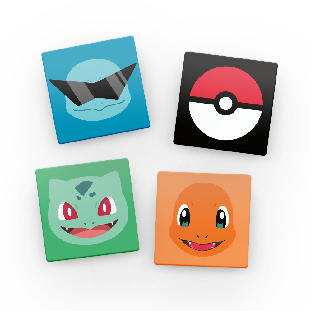 Set com 4 Porta Copos de Acrílico Pokémon