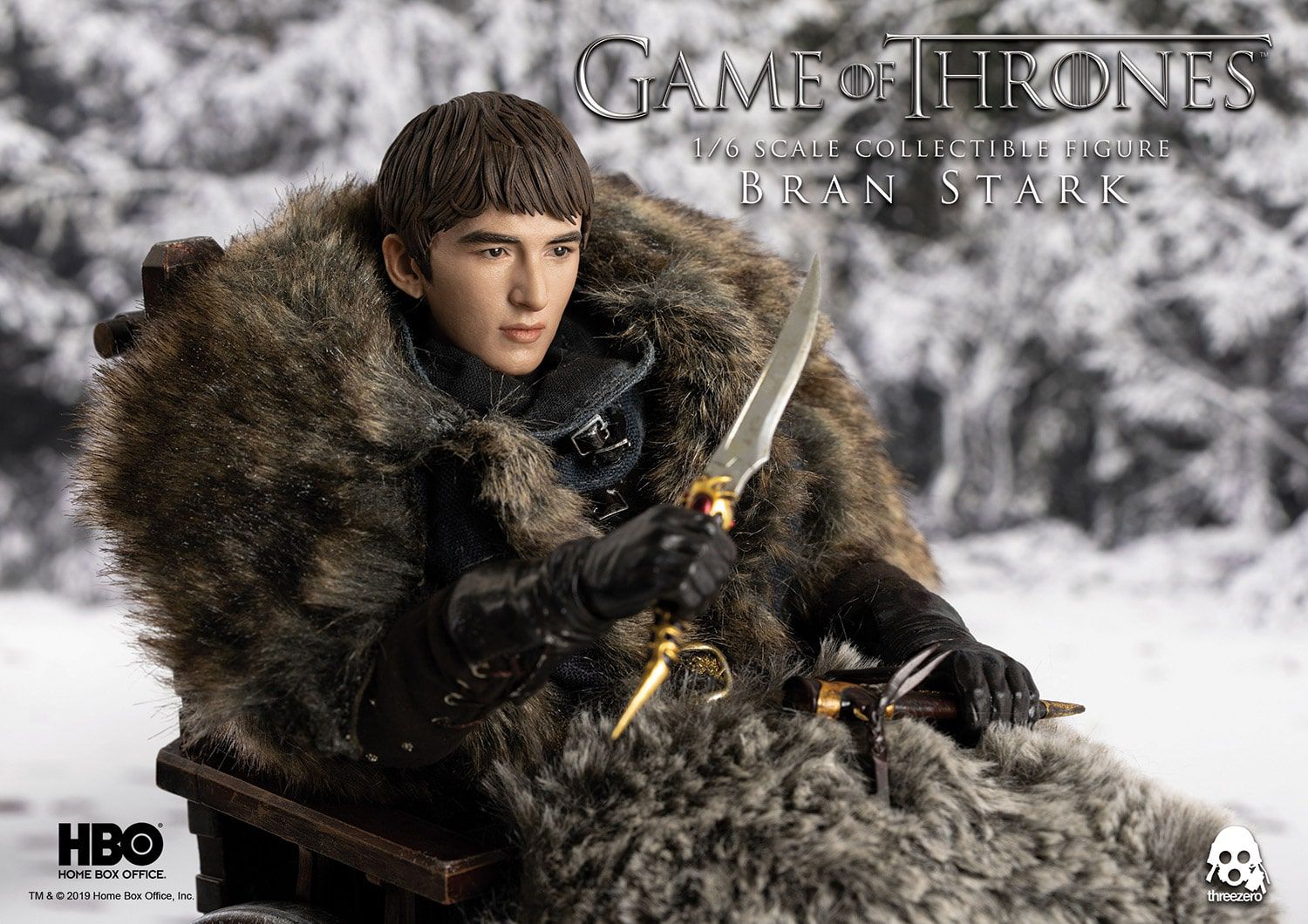 PRÉ VENDA: Action Figure Bran Stark (Deluxe): Game of Thrones (Escala 1/6) Boneco Colecionável - Threezero
