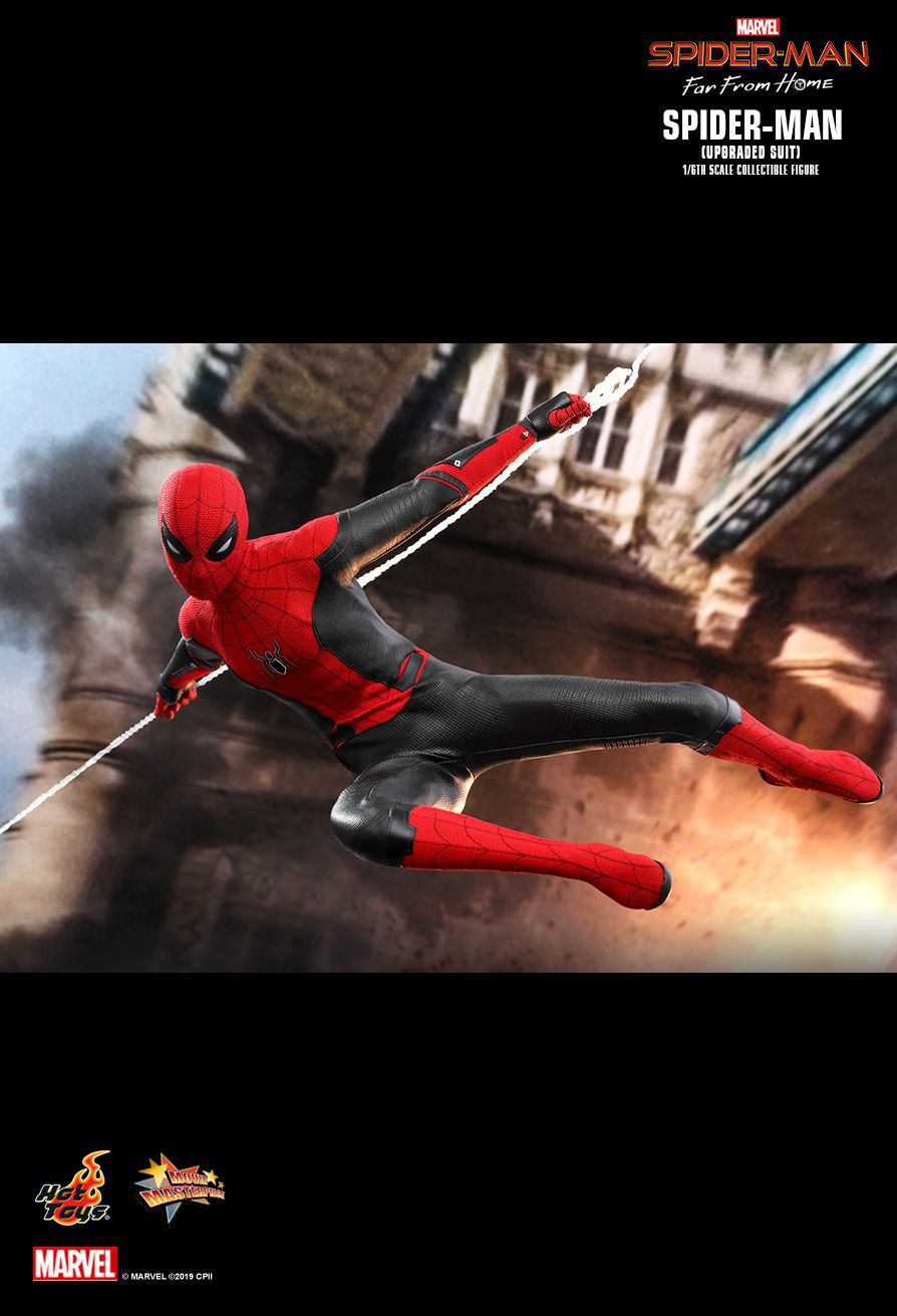 Action Figure Homem-Aranha (Spider-Man Upgraded Suit): Homem-Aranha Longe de Casa Far From Home MMS542 Escala 1/6 Marvel - Hot Toys