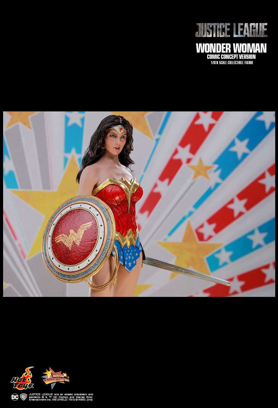 Action Figure Mulher-Maravilha Wonder Woman Comic Concept Version: Liga da Justiça MMS506 Escala 1/6 Hot Toys - MKP