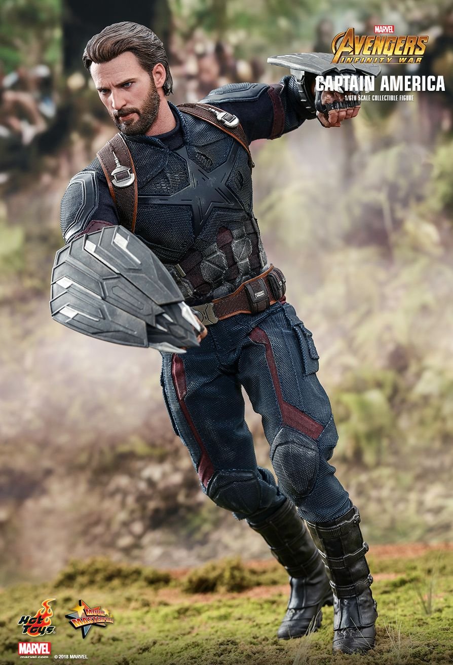 Action Figure Capitão América Captain America: Vingadores Guerra Infinita Avengers Infinity War Boneco Colecionável MMS480 Escala 1/6 Regular Version - Hot Toys - MKP