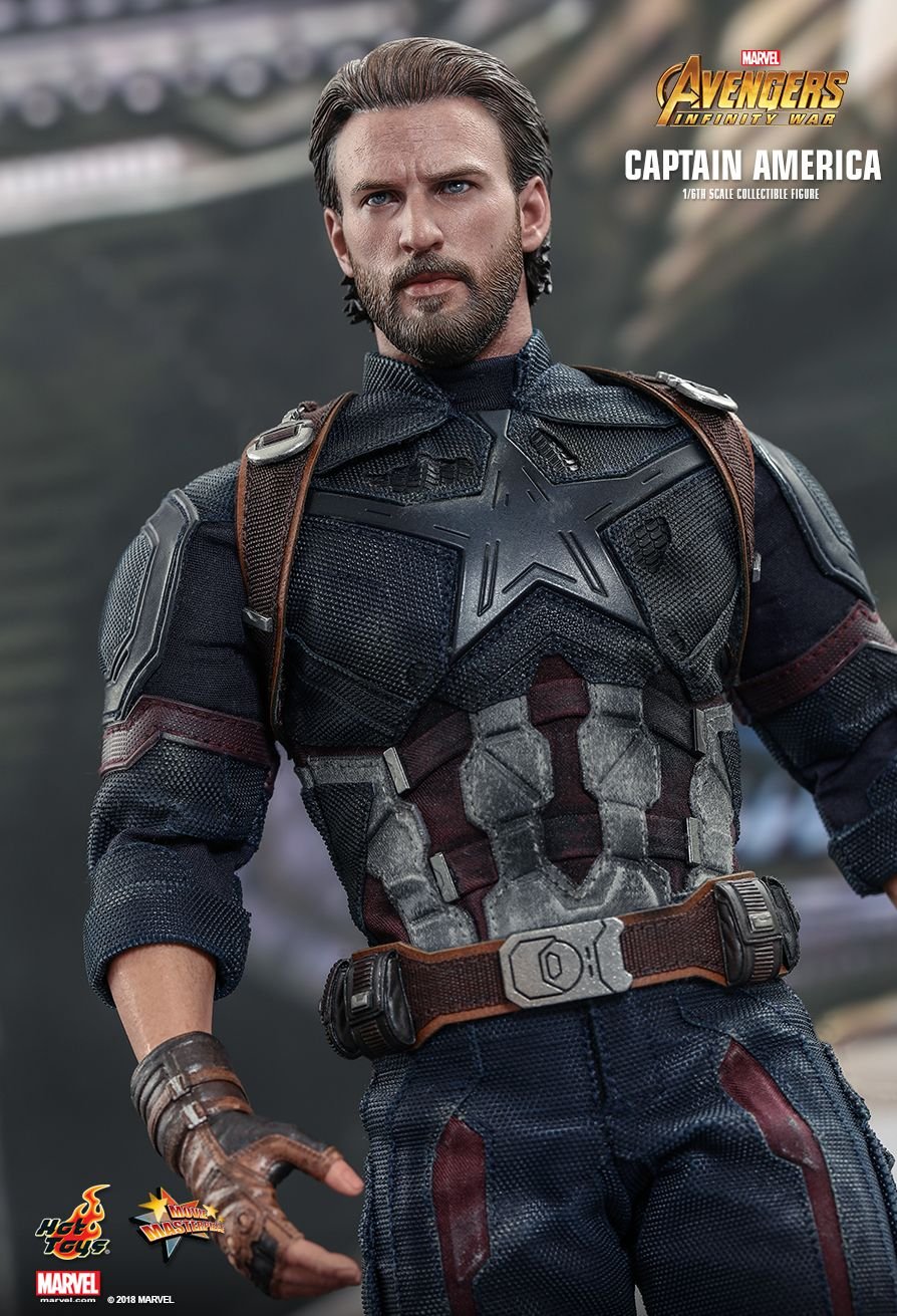 Action Figure Capitão América Captain America: Vingadores Guerra Infinita Avengers Infinity War Boneco Colecionável MMS480 Escala 1/6 Regular Version - Hot Toys - MKP