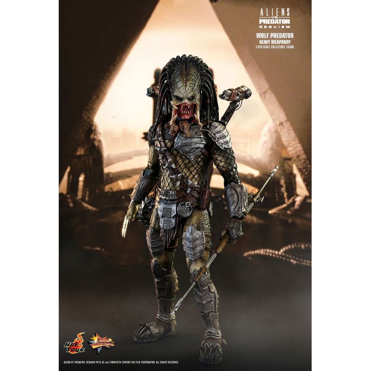 PRÉ VENDA: Boneco Wolf Predador / Predator (Heavy Weaponry): AvP (Alien vs Predator / Predator) Requiem  Escala 1/6 - Hot Toys