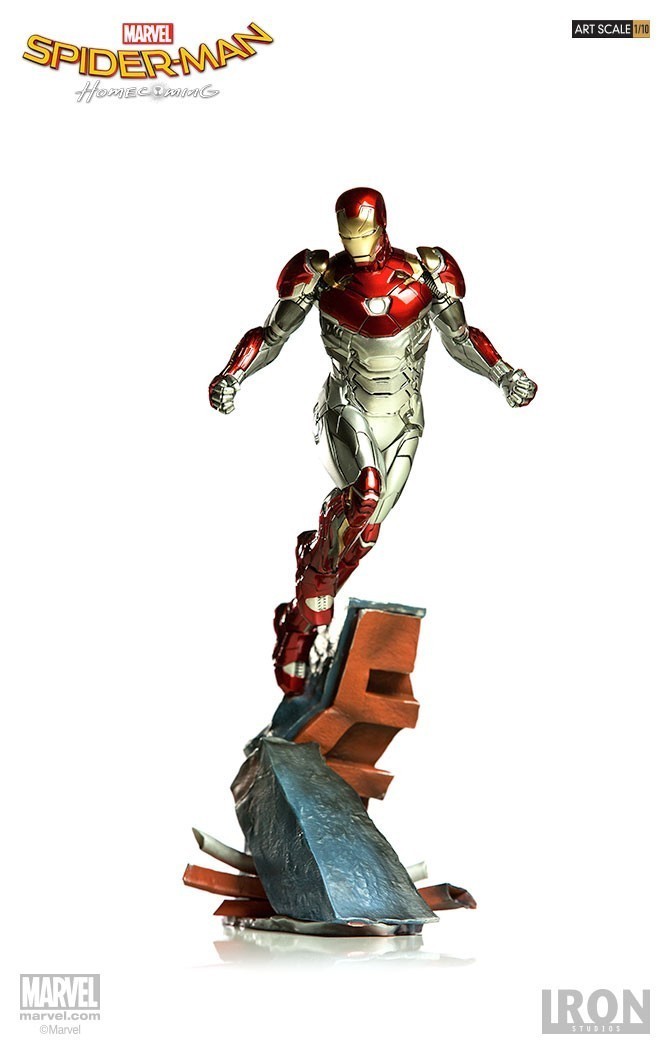 Estátua Homem de Ferro (Iron Man) Mark XLVII: Homem-Aranha De Volta ao Lar (Spider-Man Homecoming) Battle Diorama Series (BDS) Art Scale Escala 1/10 - Iron Studios