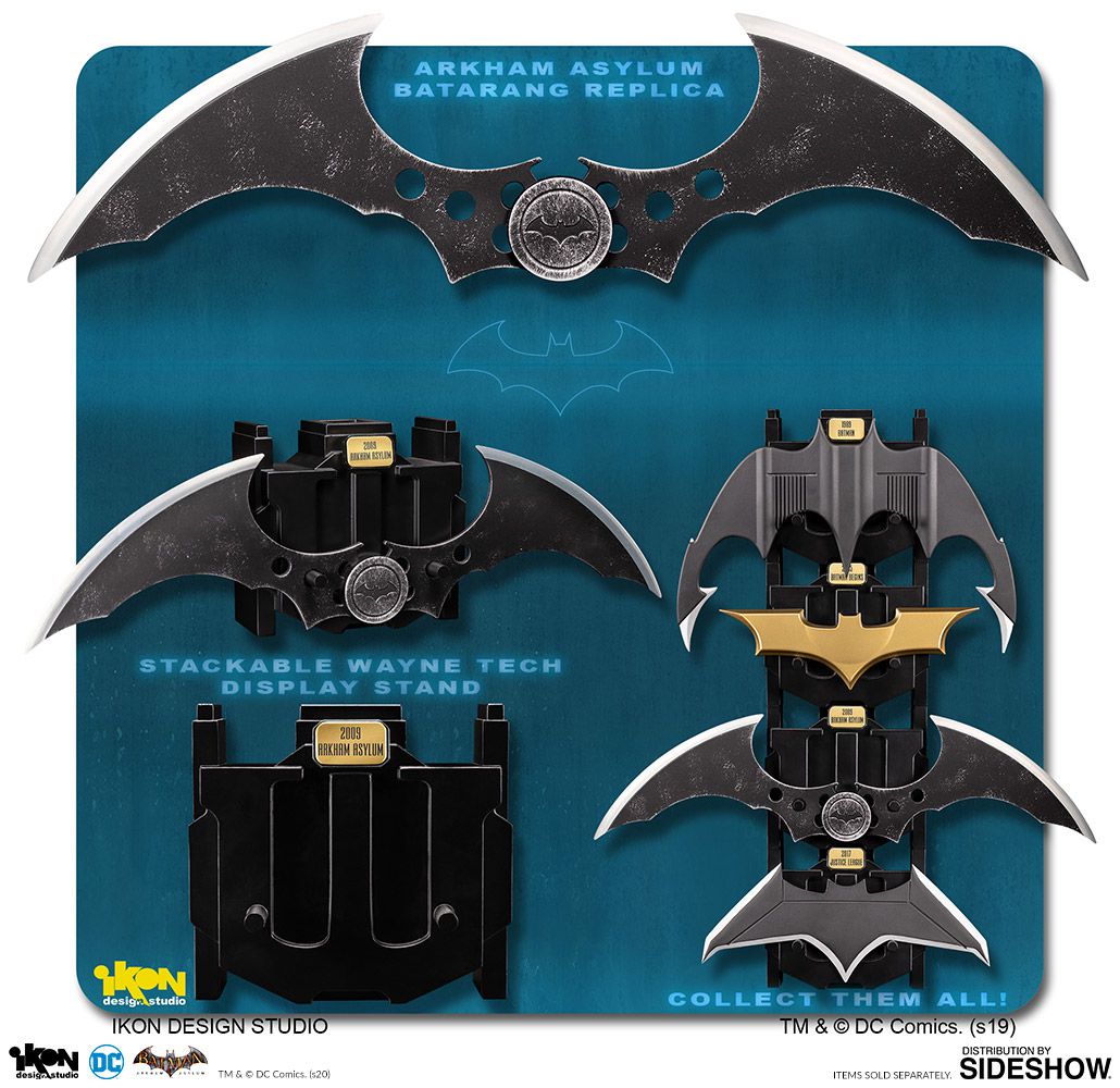 PRÉ VENDA: Réplica Batarang Die Cast: Batman Arkham Asylum - Ikon Design Studio