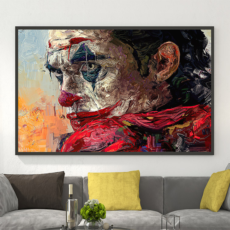 Quadro Canvas Sem Moldura 80x60 Joker Joaquin Phoenix Painting Coringa - MKP