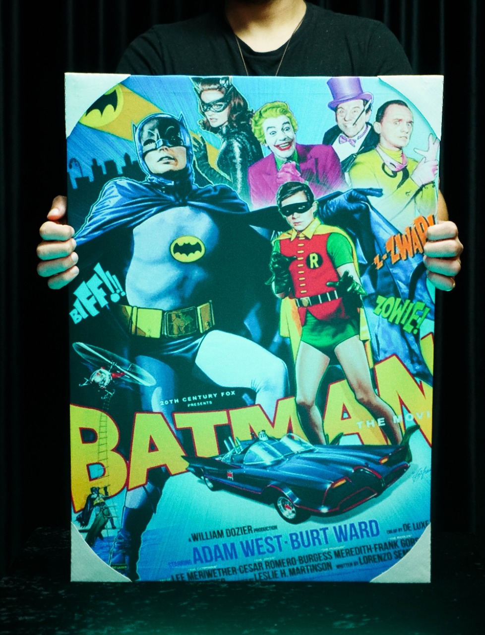 Quadro Canvas Tela de Tecido Poster Capa Batman Anos 60: DC Comics 70x50 cm