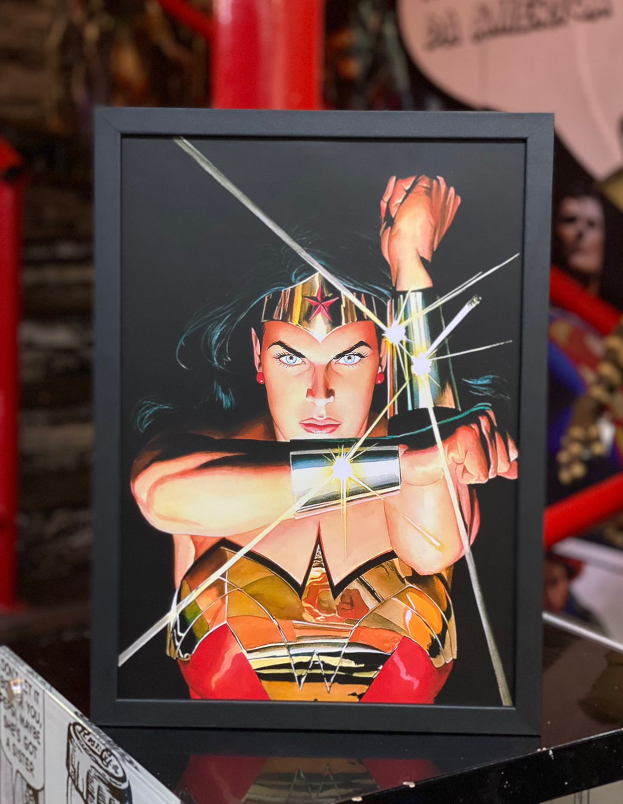 Quadro Com Moldura: Mulher Maravilha DC Comics - 46x33