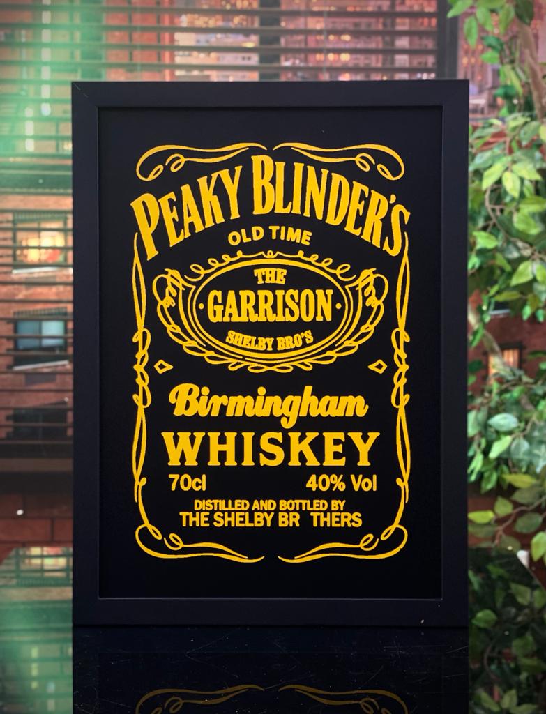 Quadro Com Moldura Peaky Blinder's Whiskey