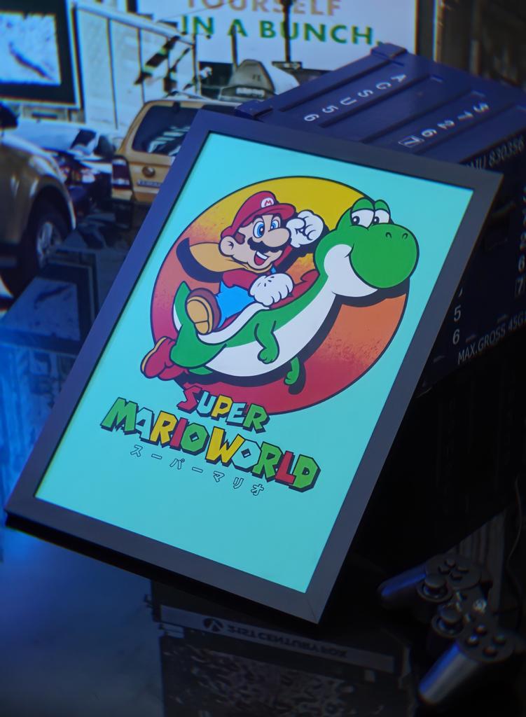 Quadro Com Moldura Super Mario World - 46x33 - CD