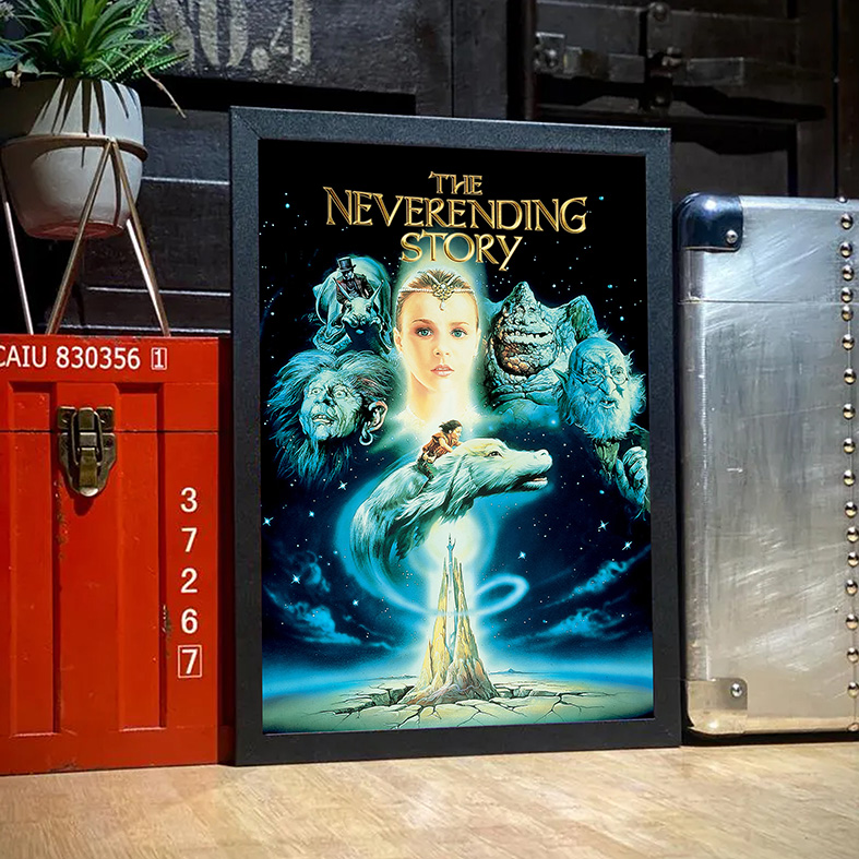Quadro Com Moldura The Neverending Story A História Sem Fim Fantasia - 33x46 - CD