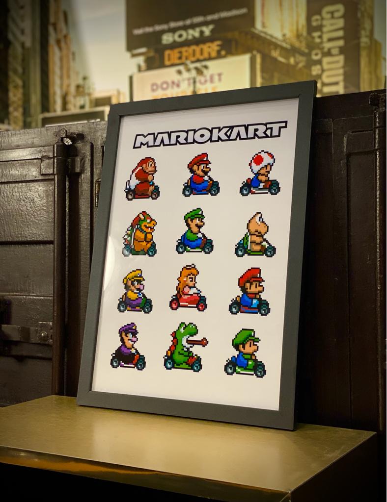 Quadro: '' Mario Kart '' ( Mario Bros ) - 46x33