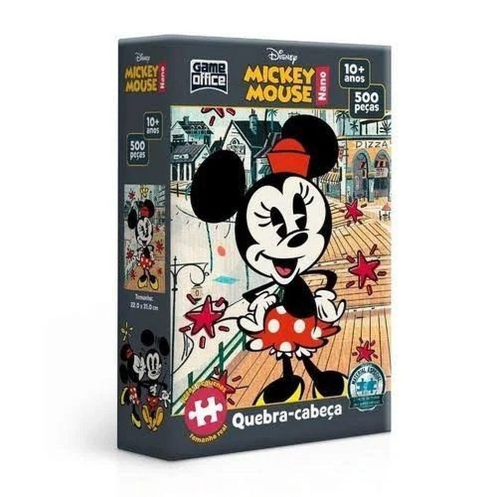 Quebra-Cabeça Minnie: Mickey Mouse Nano 500 Peças - Game Office