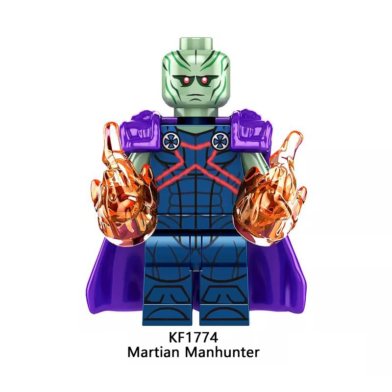 Réplica Bloco de Montar Personagem Caçador de Marte Liga da Justiça Clássico: Justice League DC Peças Estilo Lego - MKP