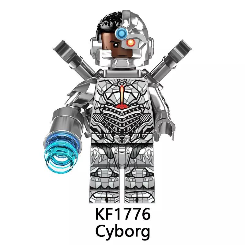 Réplica Bloco de Montar Personagem Cyborg Armadura: Movie DC Comics Peças Estilo Lego - MKP