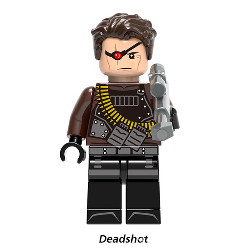 Réplica Bloco de Montar Personagem Dead Shot Pistoleiro: Movie DC Comics Peças Estilo Lego - MKP