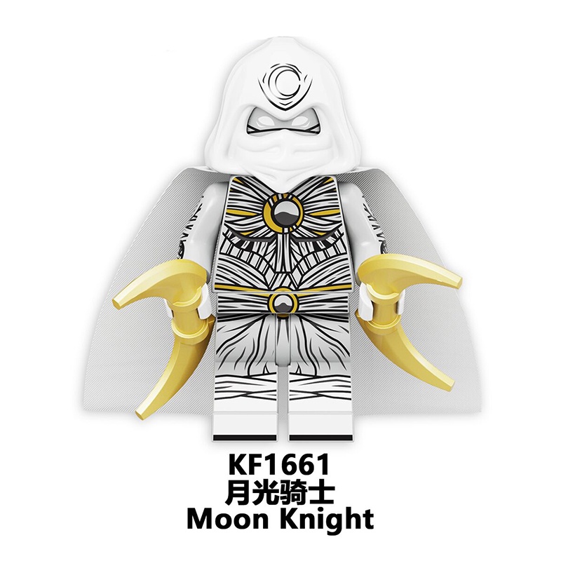 Réplica Bloco de Montar Personagem Moonlight Cavaleiro da Noite Armadura: Série Marvel Peças Estilo Lego - MKP