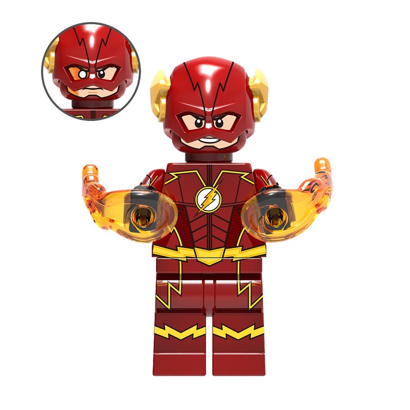 Réplica Bloco de Montar Personagem The Flash Com Poderes: Série Netfilx DC Comics Peças Estilo Lego - MKP