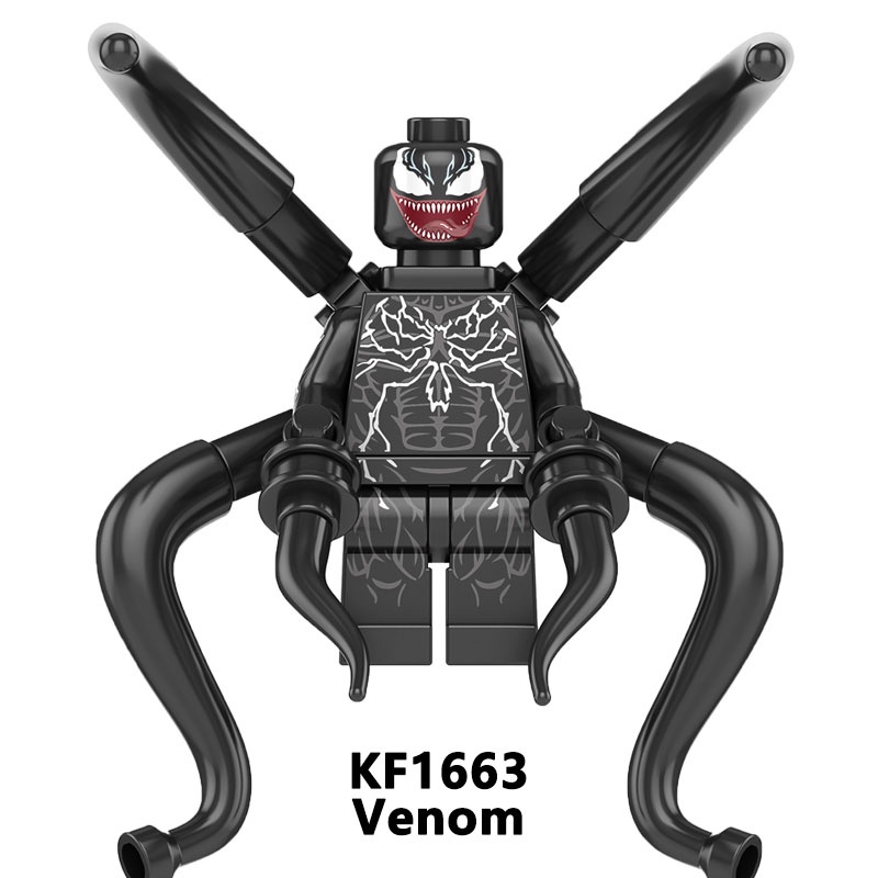 Réplica Bloco de Montar Personagem Venom Simbionte: Filme Venom Marvel Peças Estilo Lego - MKP