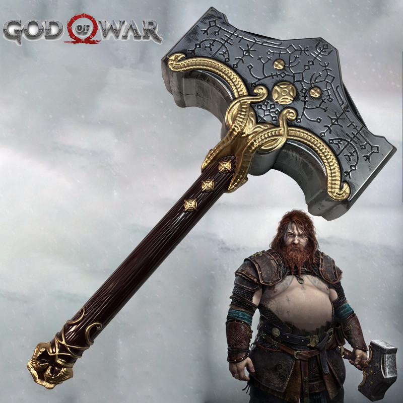 Replica Martelo Mjolnir Thor: God Of War Ragnarok Playstation Cosplay Poliuretano Escala 1/1 - MKP