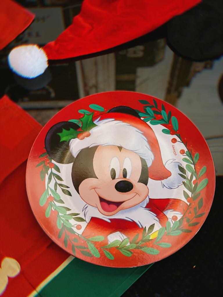 Sousplat Geek Mickey Noel: Mickey e Minnie Mouse: Disney 33CM