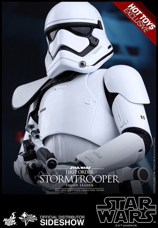 Star Wars First Order Stormtrooper (Squad Leader) Escala 1/6 - Hot Toys - CD